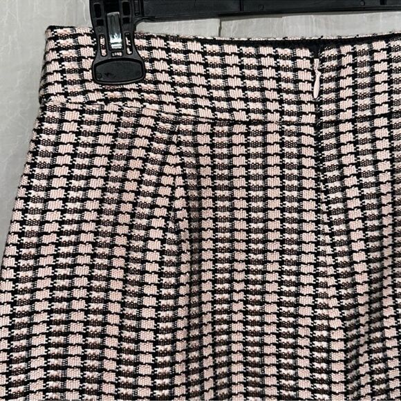 J. Crew 4 Blush Pink Ivory Black Fringe Detail Tweed Mini Pencil Skirt - Picture 7 of 13